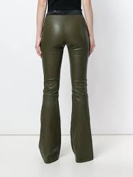 Trousers that are very wide below the knee 2. Drome Bell Bottom Trousers Farfetch Bell Bottom Trousers Leather Outfit Best Leggings