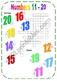 numbers 11 20 esl worksheet by becia