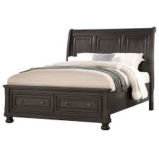 These are beds with drawers or sliders that provide additional storage to save. Avalon Furniture Soriah Transitional King Sleigh Bed With Footboard Storage Prime Brothers Furniture Sleigh Beds