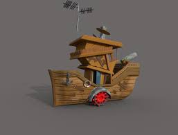 Free Stylized Boat 3d Model Stylized 3d Model 3d Decor