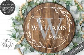 At thenavagepatch.com, there's a pretty amazing (and kinda handsome) guy named greg who often. Monogram Wreath Family Last Name Farmhouse Sign Svg 410708 Svgs Design Bundles