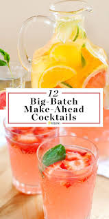 To serve, pour 3 ounces (6 tablespoons) of the vodka mix over ice and top with a splash of soda water to taste. 12 Big Batch Cocktails You Can Make Ahead Summer Drinks Alcohol Boozy Drinks Batch Cocktail Recipe
