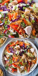 Chinese Chicken Salad With Sesame Dressing Kelly Repassante En 2020 Salade Chinoise Poulet Chinois Salade Poulet
