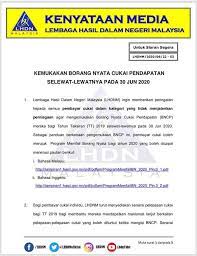 Program memfailkan borang nyata cukai pendapatan (bncp) bagi tahun 2015 1. Viralterkini Kenyataan Media Lhdnm Kemukakan Borang Facebook