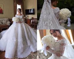 Gorgeous South Africa Wedding Dress Sparkle Sequins Beads Lace Applique Long Sleeve Bridal Gown Plus Size Mermaid Wedding Dresses Best Wedding Dresses Bridal We Lace Wedding Dress Vintage Bridal Dresses Vintage