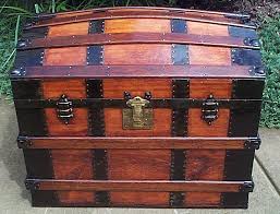 This beautiful sofa is upholstered in a durable i would love to have this camel back couch with exposed wooden trim. How To Restore Antique Trunks And Trunk Restoration Refurbished Trunks And Antique Steamer Trunk Restorations Call 540 659 6209
