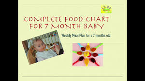 7 Month Baby Food Chart Food Chart For Babies 2
