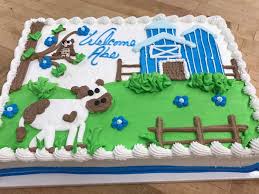 Planning to make a birthday cake? Welcome Baby Boy Barnyard Cake Design Resch S Bakery Columbus Ohio