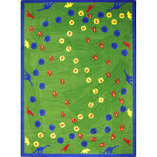 Kids 8 x 10' triangle rug. Dinosaur Walk 7 Ft 8 In X 10 Ft 9 In Kids Rug