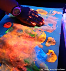 Do you enjoy making things? Glow In The Dark Painting With A Black Light Where Imagination Grows