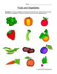 Fruits And Vegetables Worksheet Different Fruits And Vegetables Fruits And Vegetables Vegetables