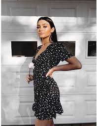 Short Black Dress With White Stars For Summer Minimalist Wardrobe Fashion Black Short Dress Style