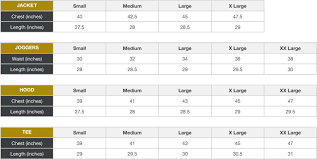 Beck And Hersey Size Guide