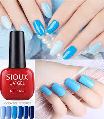 1pc sioux gel polish ocean blue color series 108 color polish 6ml long lasting nail gel soak off led lamp shining gellak long lasting nails nails gel nails
