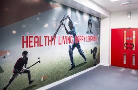 Select a farmer's market sign for the kitchen or a nautical image for the bathroom. School Wall Art Summer Fields Sports Entrance Promote Your School