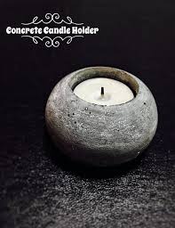 Concrate Cement Candle Holder Goruntuler Ile Kendin Yap