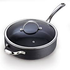 Cooks Standard Nc 00346 5 Quart Hard Anodize Premium Grade Nonstick With Deep Straight Saute Pan With Cover 11 Inch Saute Pan Saute Hard Anodized Cookware