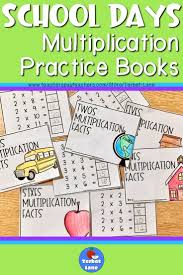 School Days Multiplication Facts Practice Books Distance Learning Multiplication Facts Practice How To Memorize Things Multiplication Facts