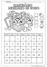 Calendario 2020 Para Imprimir E Colorir