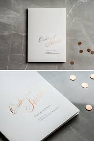 Elegant On The Day Wedding Stationery From The Foil Invite Company Welcome Guests To Your Ceremony By Offering A Beaut Foil Wedding Stationery Wedding Order Of Service Wedding Stationery Uk