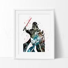 Darth Vader Watercolor Art Print In 2021 Watercolor Art Prints Star Wars Art Baby Room Art Prints
