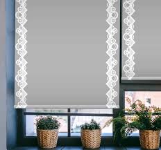 Wall border stencils can be used in so many ways! Elegant Lace Borders Living Room Blind Tenstickers
