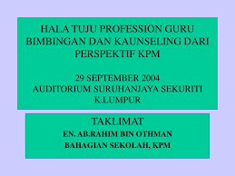 Tujuan bimbingan dan konseling agar anak dapat memilih, mempersiapkan diri, memegang tanggung jawab dan mendapatkan hal yang berharga. Ppt Hala Tuju Profession Guru Bimbingan Dan Kaunseling Dari Perspektif Kpm 29 September 2004 Auditorium Suruhanjaya Sekuriti Powerpoint Presentation Id 1257876