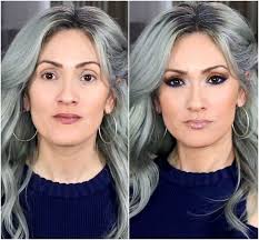 The best shades in here for enhancing blue eyes are warm gold, peachy champagne, and bronze, while taupe, black, beige, and gray are perfect for deepening the crease or adding a smokey effect. How To Make Brown Eyes Pop Blue Orange Eyeshadow Video Brown Eyes Pop Grey Hair And Makeup Brown Hair Brown Eyes