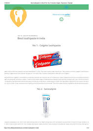 It uses herbs that are derived from himalayan region. Best Toothpaste In India 2018 Top 10 Brands Colgate Pepsodent Patanjali By Nilgiri Raghavendra Issuu