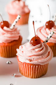 Shirley Temple Cupcakes Best Virgin Cocktail Cupcakes Recipe In 2020 Cupcake Recipes Cocktail Cupcakes Vanilla Cupcake Recipe