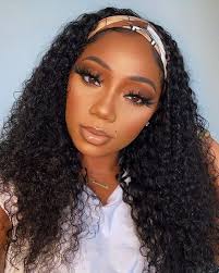 Buy human hair unisex wigs and get the best deals at the lowest prices on ebay! Amazon Com Headband Wig Human Hair Water Wave Human Hair Wigs For Black Women Glueless None Lace Front Wigs 150 Density 14inch Beauty
