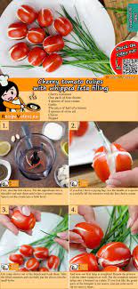 Cherry Tomato Tulips Recipe With Video Simple Recipe Recipe Recipes Diy Food Recipes Cherry Tomatoes