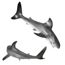 20cm Realistic Megalodon Shark Sea Animal Figure Solid Plastic Toys Model Megalodon Megalodon Shark Animal Figures