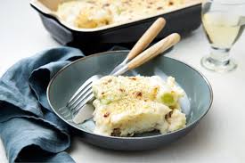 Plat Au Four Au Hache Poireau Et Puree De Celeri Rave Saveurs Troosteten Voedsel Ideeen Prei