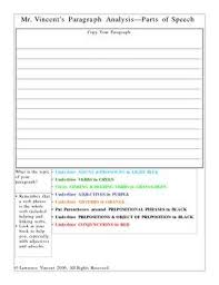 Part Of Speech Analysis Parts Of Speech Parts Of Speech Worksheets Study Skills