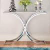 Italian modern console table in chrome, brass, and marble. 1