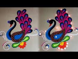 Peacock Rangoli Design For Diwali Youtube Rangoli Designs Colorful Rangoli Designs Rangoli Designs Diwali