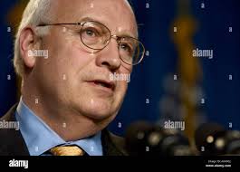 Close up view of US Vice President Richard Dick Cheney Stock Photo