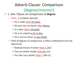 Introduced by as, as if, as though, how, just as, or the way that. Ppt Clauses In English Language Wren Martin Powerpoint Presentation Id 1357816