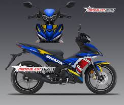 Modif harian mx king 150 tahun 2015 modif by : Modifikasi Striping Yamaha Mx King 150 Shark Blue Motoblast