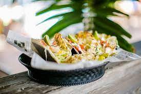 Grilled white fish tacos served with tomatoes, cilantro, limes and hot tortillas. Fish Tacos At The Palm Grill Picture Of Sea Shell Resort And Beach Club Long Beach Island Tripadvisor