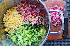 Gemuse Fur Okroschka Schneiden Kalte Suppe Rezept Okroschka Kalte Suppe