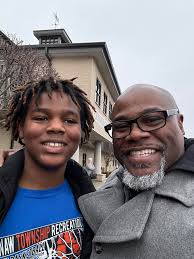 Proud of my son BJ. They won the championship today. This young man plays  hard and encourages his teammates. Today he had 6 points and 18 rebounds.  Lion of Pruitt. Great season.