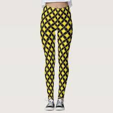 Black And Yellow Leggings Elegant Black And Yellow Checkered Leggings Zazzle Com In 2020 Black N Yellow Checkered Leggings