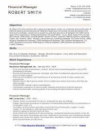Create a professional resume for a finance manager quick & easy builder free download sample expert writing tips from getcoverletter. Financial Manager Resume Samples Qwikresume