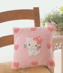 Kiz Cocuk Odalari Icin Kedi Desenli Pembe Kirlent Modeli Kirlent Kirlent Yastik