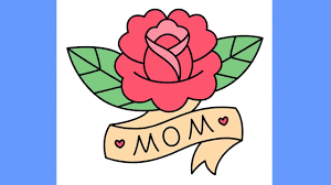 Now, this is a great drawing to make for your mother to decorate a homemade mother's day card, or to get a tattoo of if you lost your mother and want to celebrate her for the rest of your. How To Draw A Rose For Mom Valentine S Day Card Or Mother S Day Card Youtube