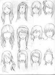 Hair Reference Art Anime Manga Drawing Sketch Hairstyle Braid Long Bun Short Tenzen888 Deviantart How To Draw Hair Anime Drawings Anime Hair