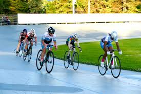 The lexus velodrome is an indoor multi sport complex featuring a 1/10th mile cycling track with 50º bank turns, a jogging track and a fitness studio. Ed Rudolph Velodrome Northbrook Park District