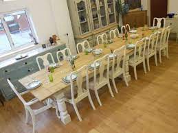 Styles for our wooden extendable dining tables range from traditional rustic solid oak to natural oak and painted extendable tables, allowing you to find. 10 12 14 16 18 20 Seater Dining Table 2 Oak Planked Top Triple Infinite Opt N Ebay Long Dining Room Tables Large Dining Room Table Long Dining Table